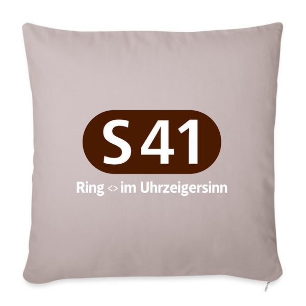 S41 - Sofakissen mit Füllung (45 x 45 cm) - helles Taupe