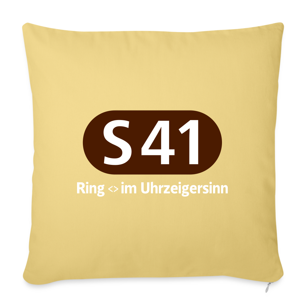 S41 - Sofakissen mit Füllung (45 x 45 cm) - Hellgelb