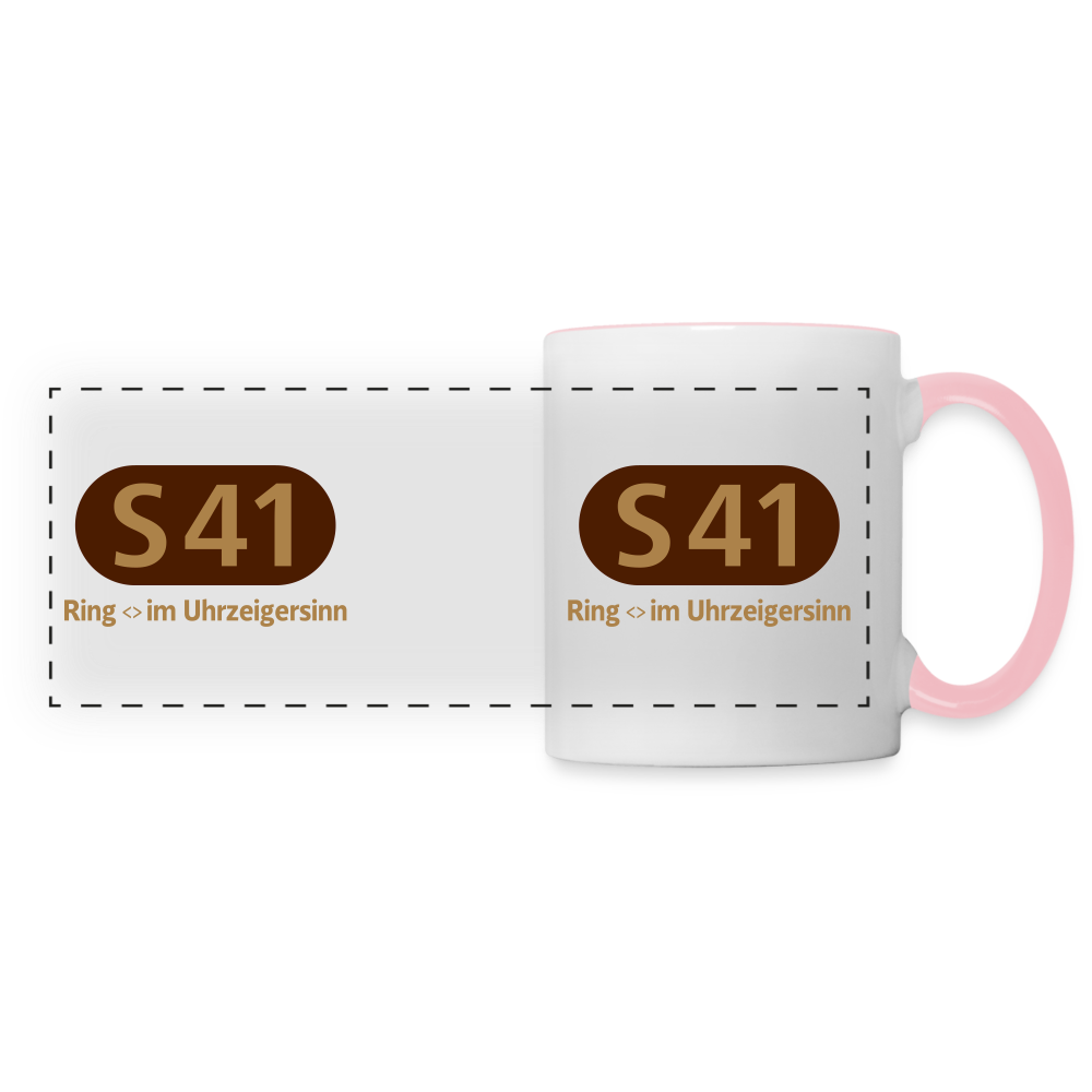 S41 - Tasse zweifarbig - Weiß/Pink