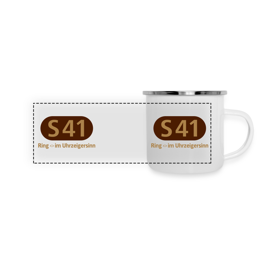 S41 - Emaille Tasse - Weiß