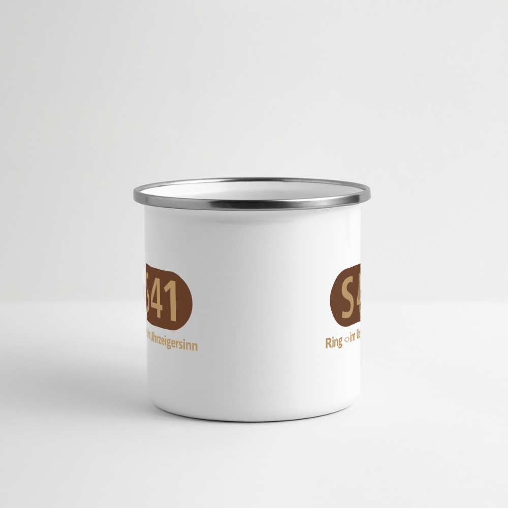 S41 - Emaille Tasse - Weiß