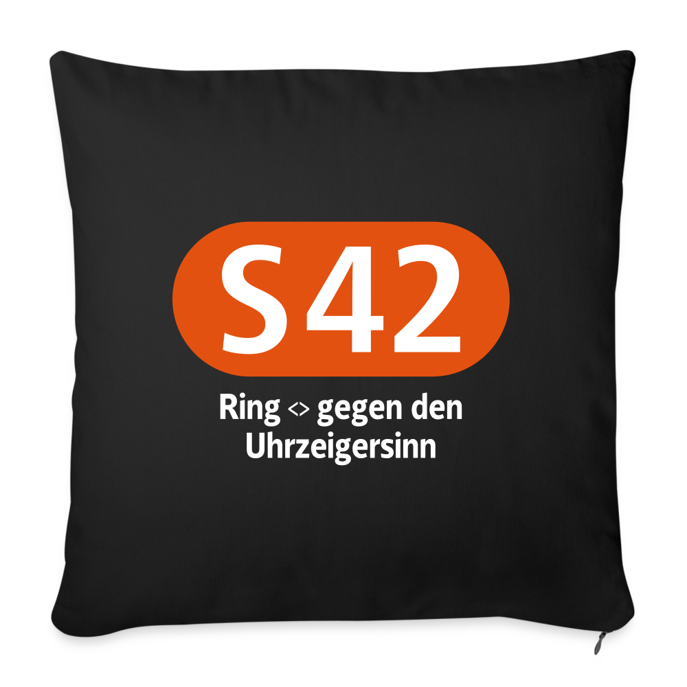 S42 - Sofakissen mit Füllung (45 x 45 cm) - Schwarz
