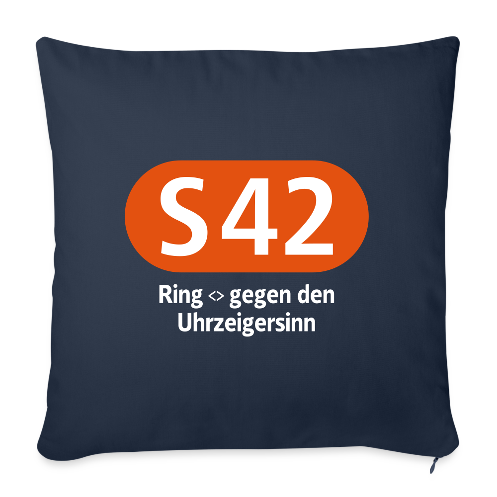 S42 - Sofakissen mit Füllung (45 x 45 cm) - Navy