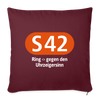 S42 - Sofakissen mit Füllung (45 x 45 cm) - Burgunderrot