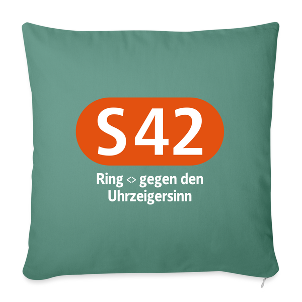 S42 - Sofakissen mit Füllung (45 x 45 cm) - Tanngrün