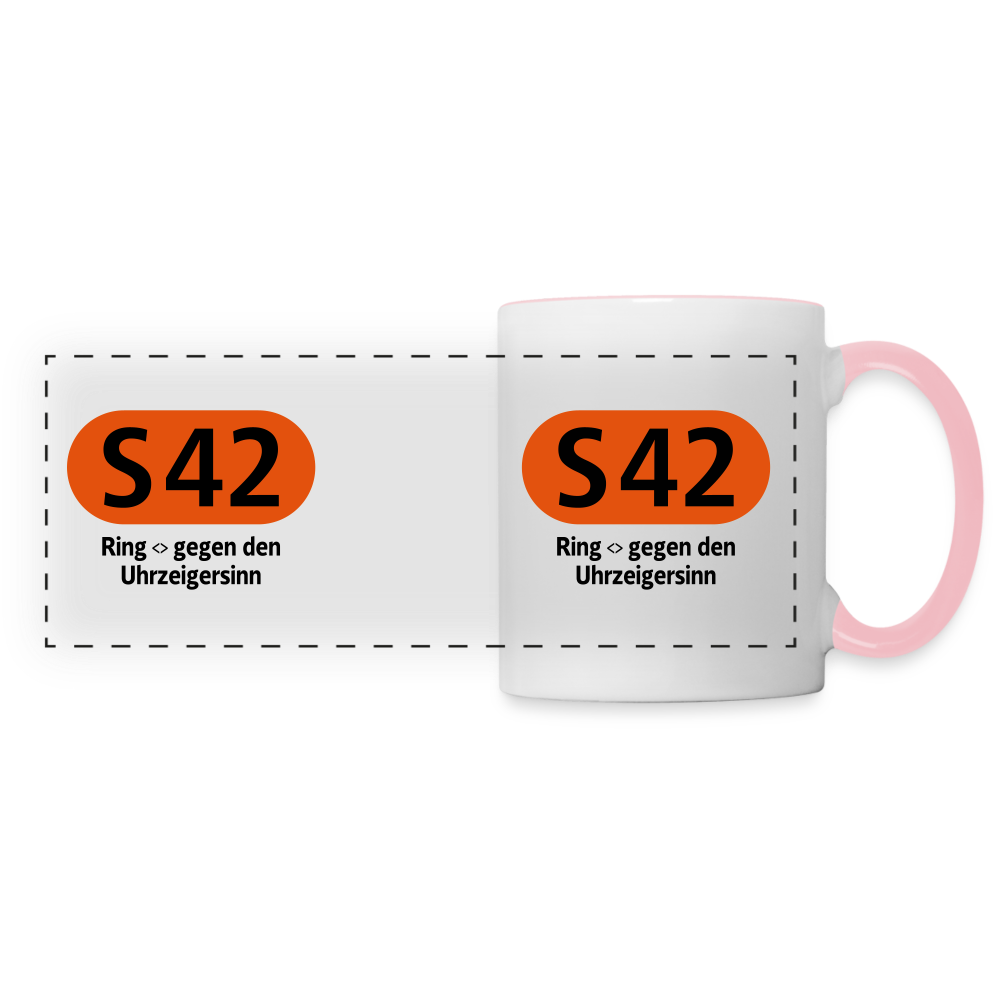S42 - Tasse zweifarbig - Weiß/Pink