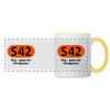 S42 - Tasse zweifarbig - Weiß/Gelb