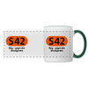 S42 - Tasse zweifarbig - Weiß/Dunkelgrün