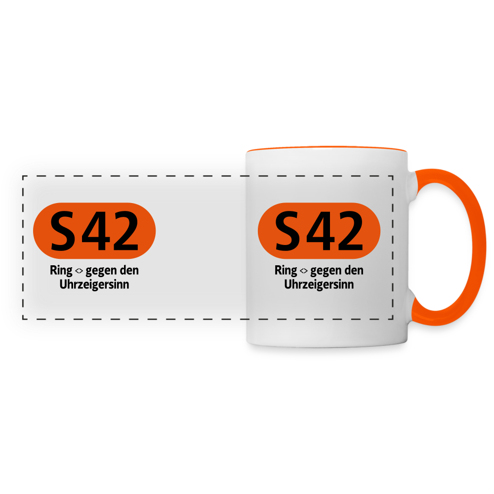 S42 - Tasse zweifarbig - Weiß/Orange