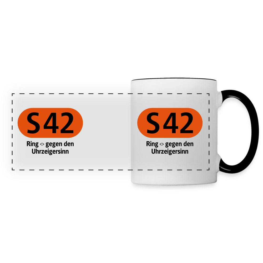 S42 - Tasse zweifarbig - Weiß/Schwarz