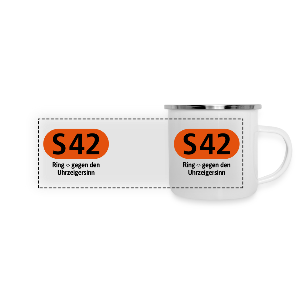 S42 - Emaille Tasse - Weiß