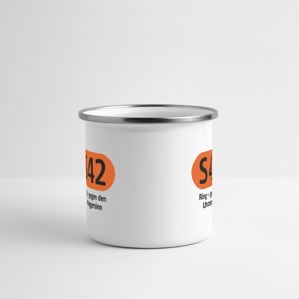 S42 - Emaille Tasse - Weiß