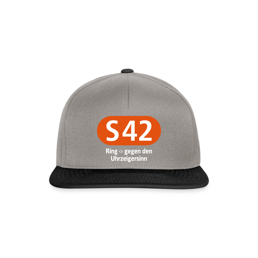 S42 - Snapback Cap - Graphit/Schwarz