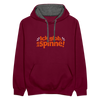Ick glob, ick spinne! - Kontrast Hoodie - Weinrot/Anthrazit