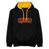 Ick glob, ick spinne! - Kontrast Hoodie - Schwarz/Gold