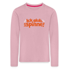 Ick glob, ick spinne! - Kinder Langarmshirt - Hellrosa