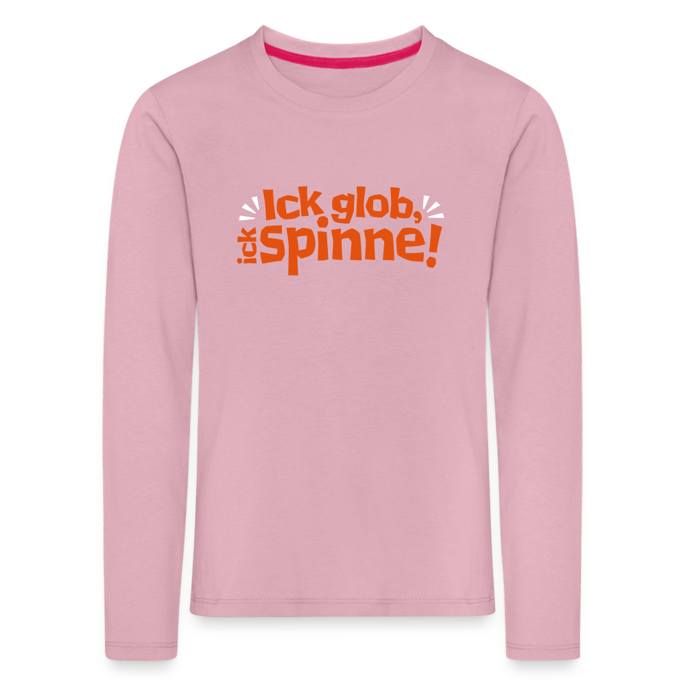 Ick glob, ick spinne! - Kinder Langarmshirt - Hellrosa