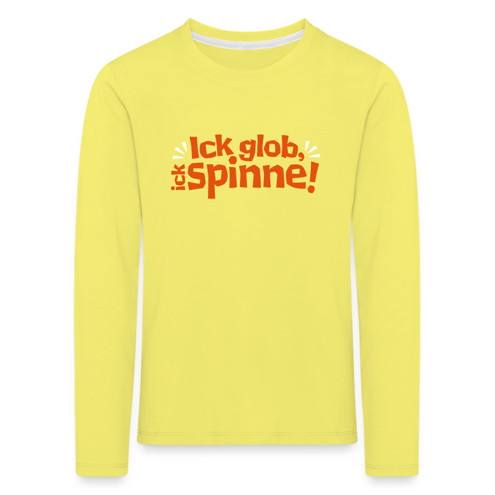 Ick glob, ick spinne! - Kinder Langarmshirt - Gelb