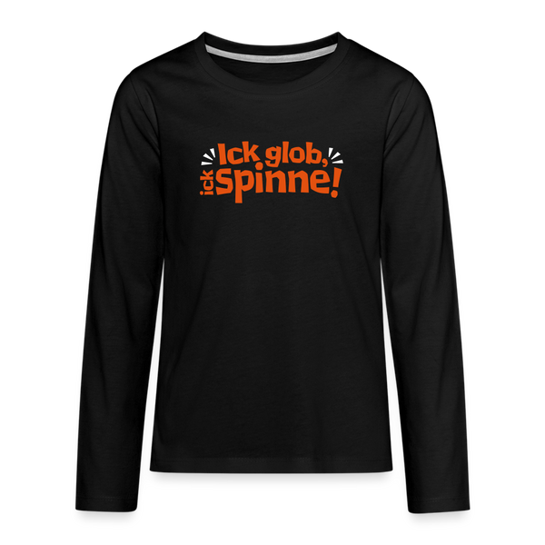 Ick glob, ick spinne! - Teenager Langarmshirt - Schwarz