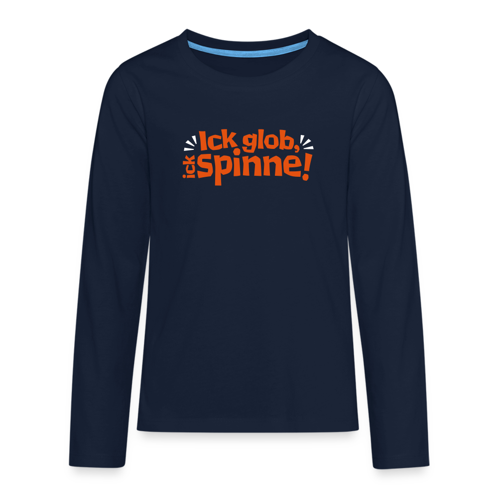 Ick glob, ick spinne! - Teenager Langarmshirt - Navy