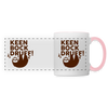 Keen Bock druff! - Tasse zweifarbig - Weiß/Pink