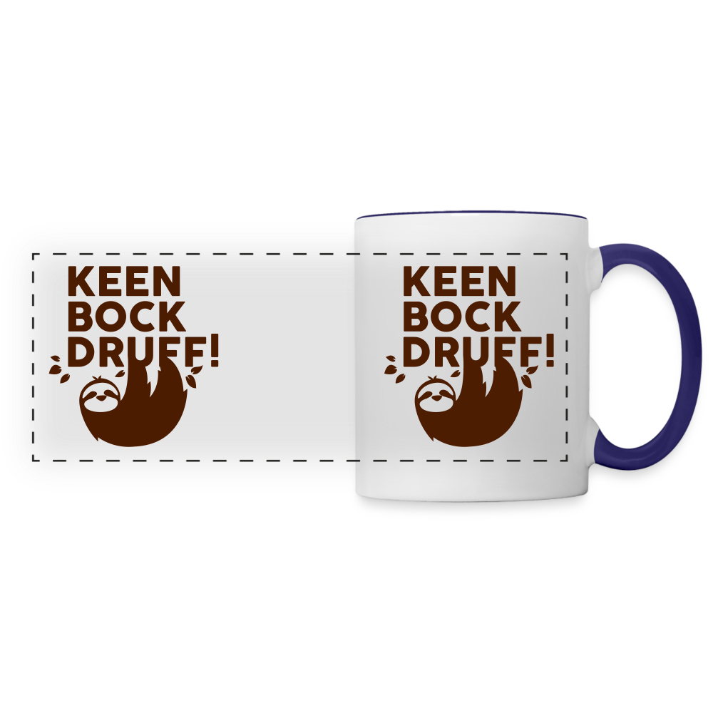 Keen Bock druff! - Tasse zweifarbig - Weiß/Kobaltblau