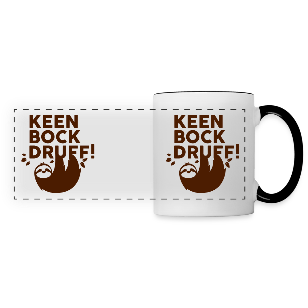Keen Bock druff! - Tasse zweifarbig - Weiß/Schwarz