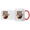 Keen Bock druff! - Tasse zweifarbig - Weiß/Rot