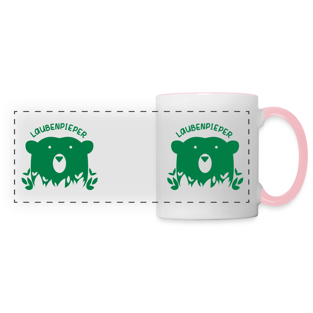 Laubenpieper - Tasse zweifarbig - Weiß/Pink