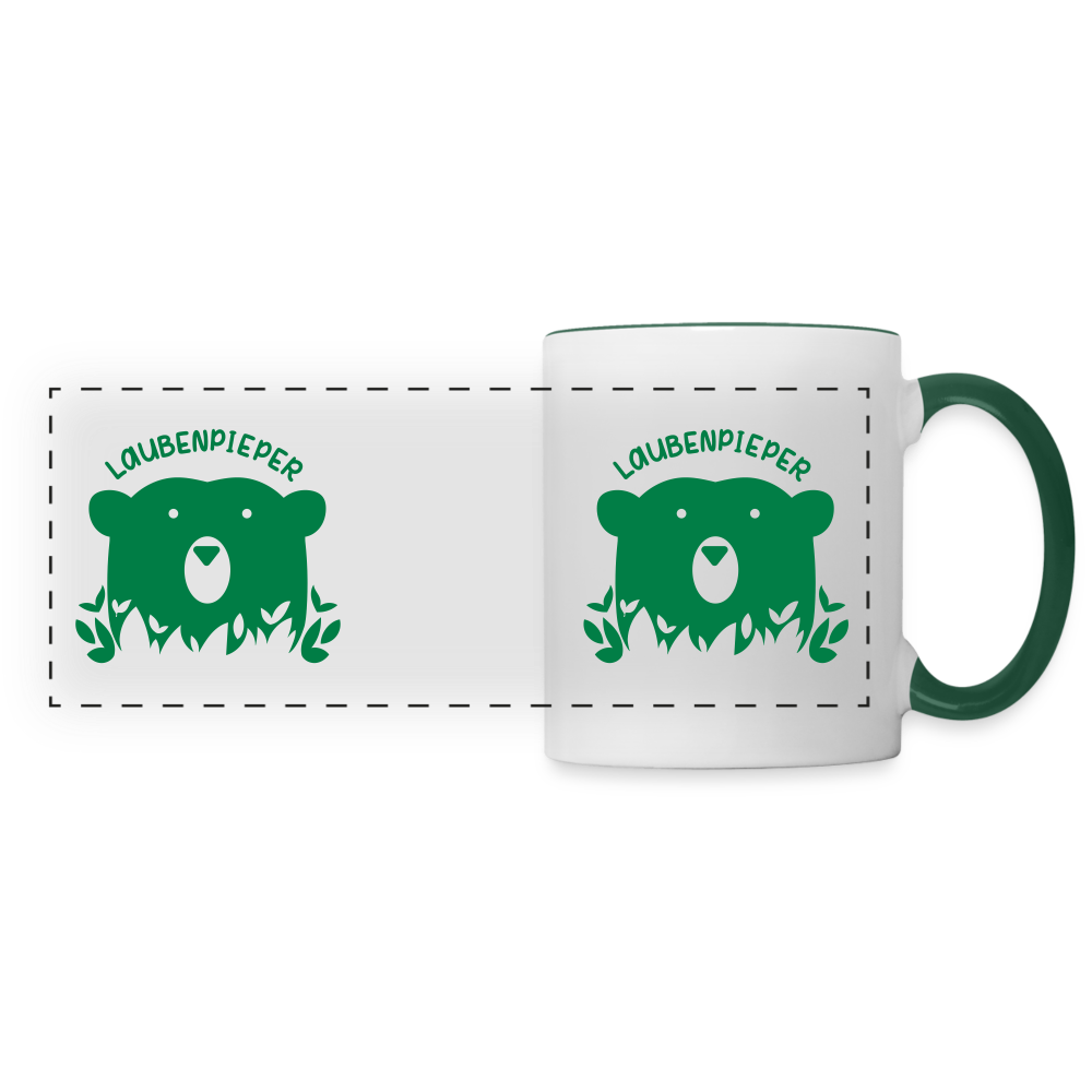 Laubenpieper - Tasse zweifarbig - Weiß/Dunkelgrün