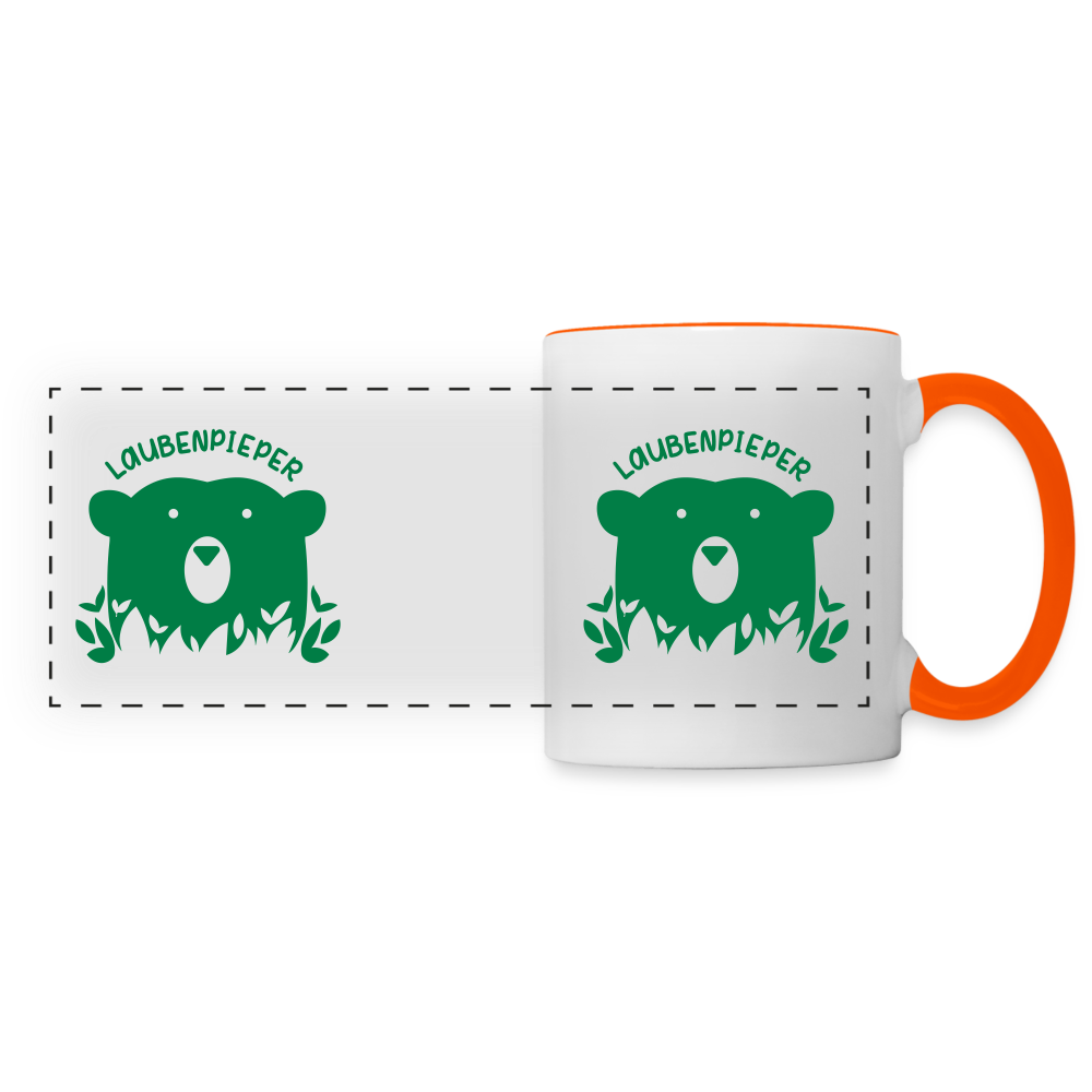 Laubenpieper - Tasse zweifarbig - Weiß/Orange