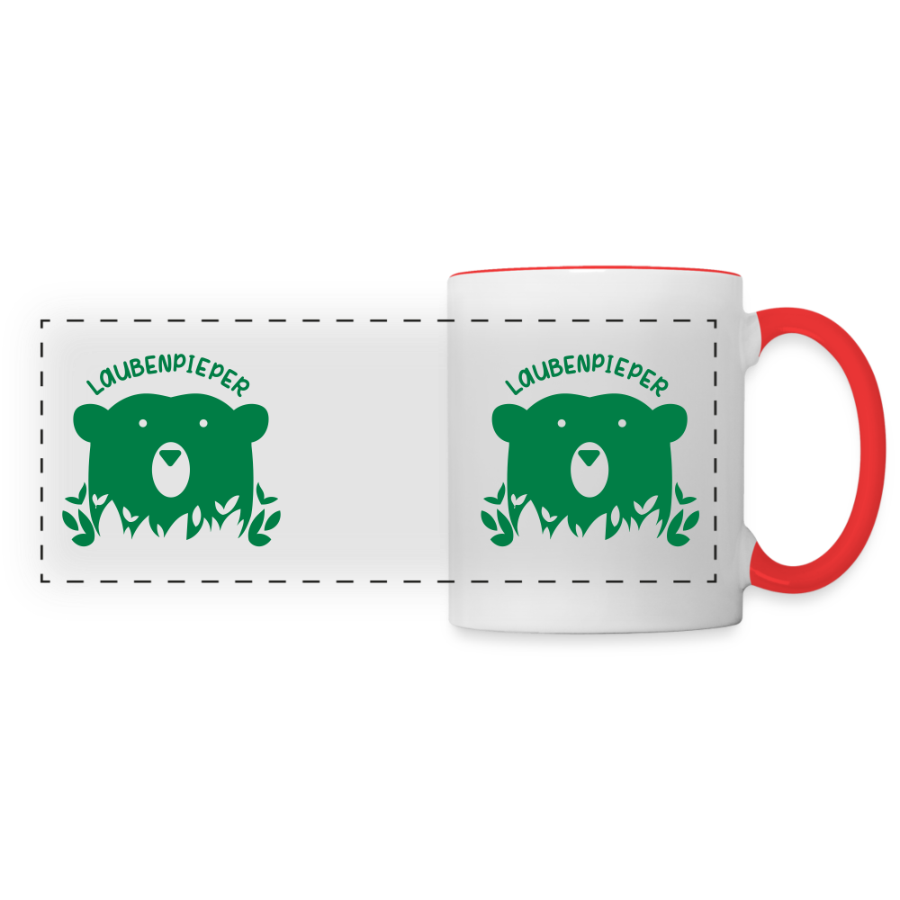 Laubenpieper - Tasse zweifarbig - Weiß/Rot