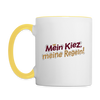 Mein Kiez, meine Regeln! - Tasse zweifarbig - Weiß/Gelb