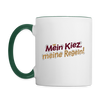 Mein Kiez, meine Regeln! - Tasse zweifarbig - Weiß/Dunkelgrün