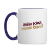 Mein Kiez, meine Regeln! - Tasse zweifarbig - Weiß/Kobaltblau