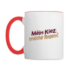 Mein Kiez, meine Regeln! - Tasse zweifarbig - Weiß/Rot