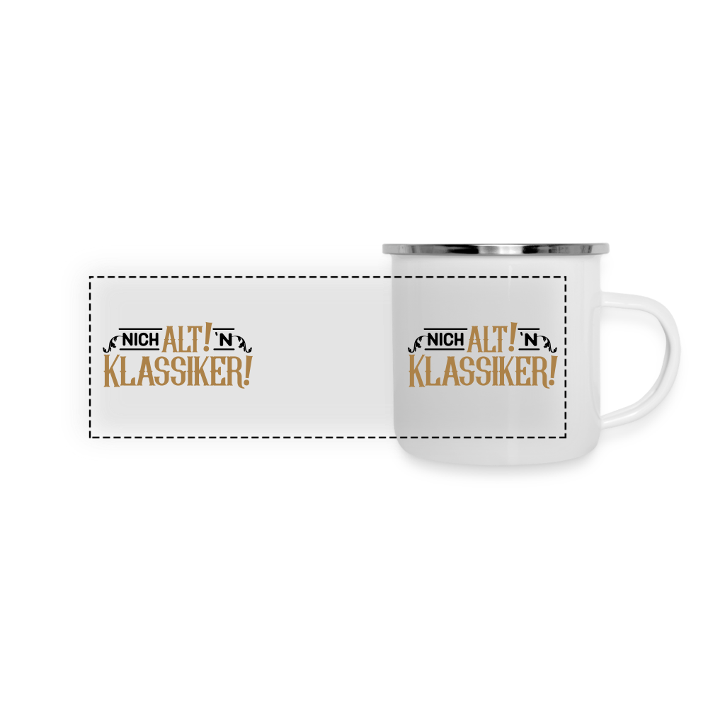 Nich alt! 'n Klassiker! - Emaille Tasse - Weiß