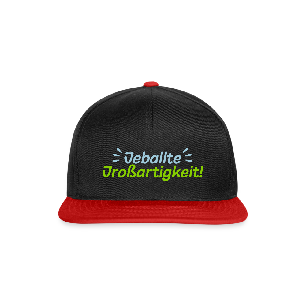 Jeballte Jroßartigkeit! - Snapback Cap - Schwarz/Rot