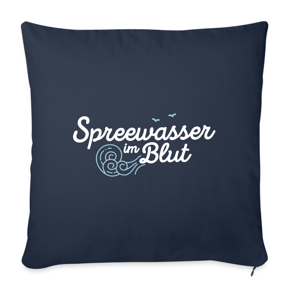 Spreewasser im Blut - Sofakissen mit Füllung (45 x 45 cm) - Navy