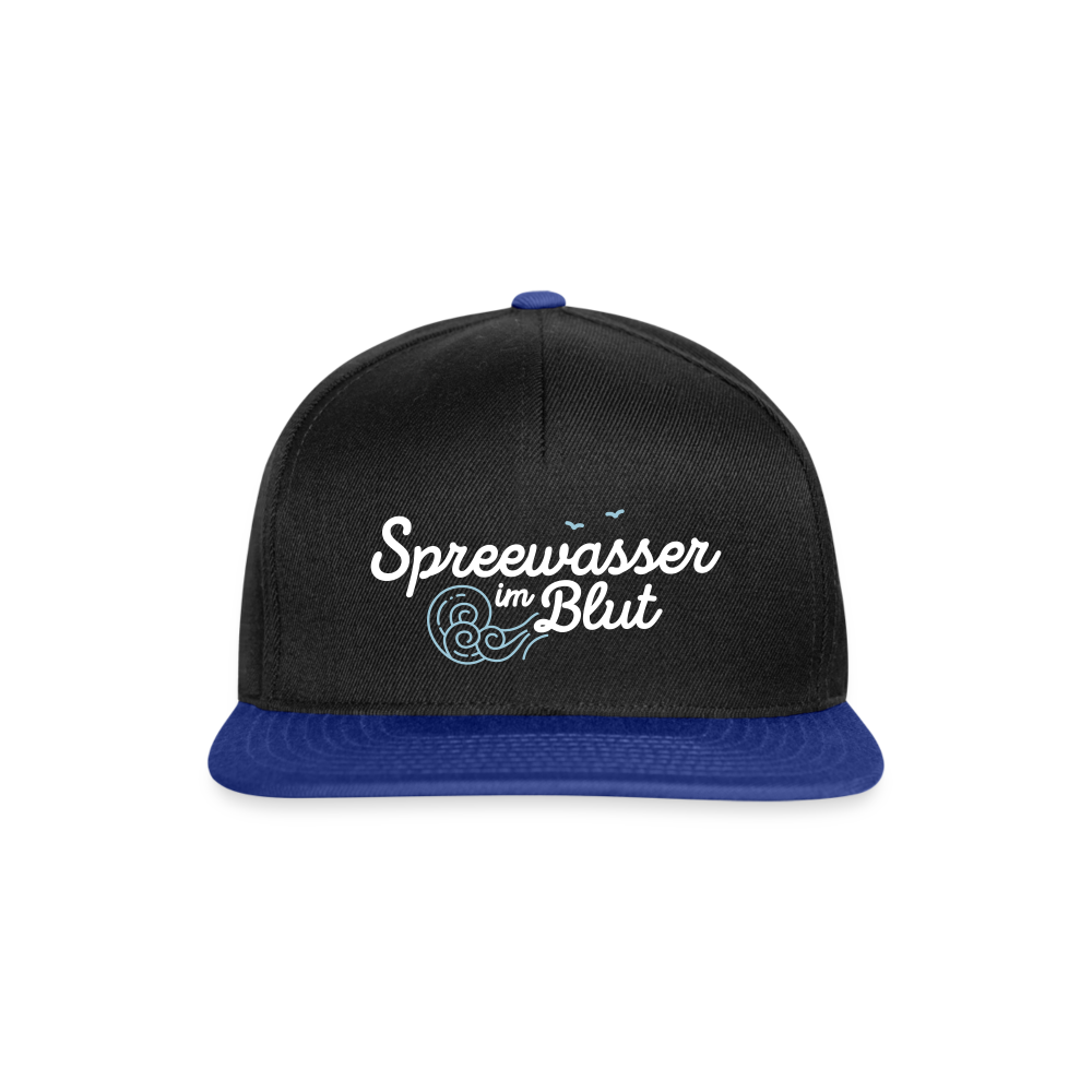 Spreewasser im Blut - Snapback Cap - Schwarz/Königsblau