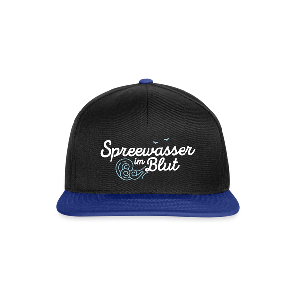 Spreewasser im Blut - Snapback Cap - Schwarz/Königsblau