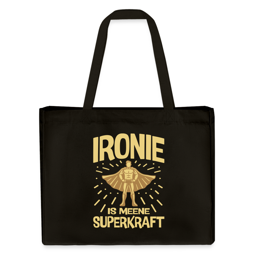 Ironie is meene Superkraft! - Shopping Bag - Schwarz