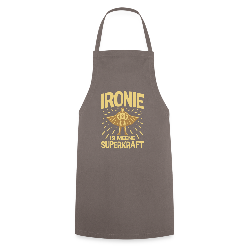Ironie is meene Superkraft! - Kochschürze - Grau