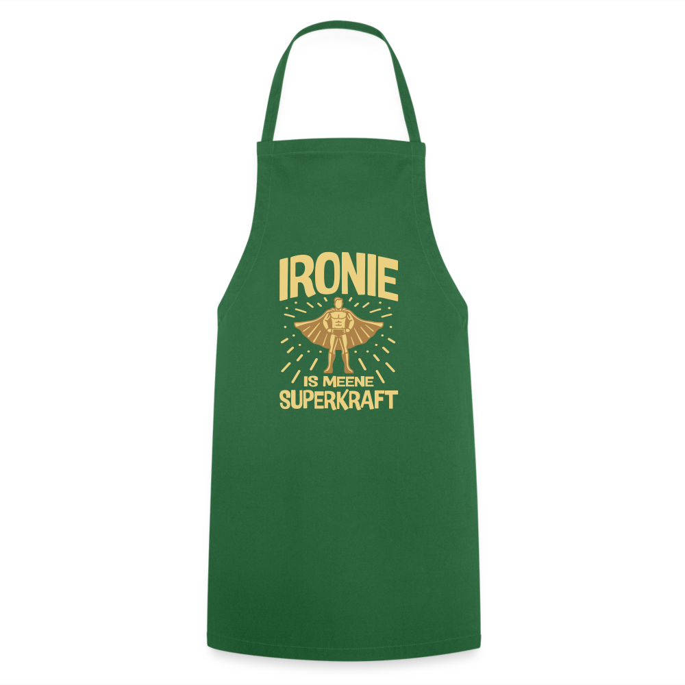 Ironie is meene Superkraft! - Kochschürze - Grün