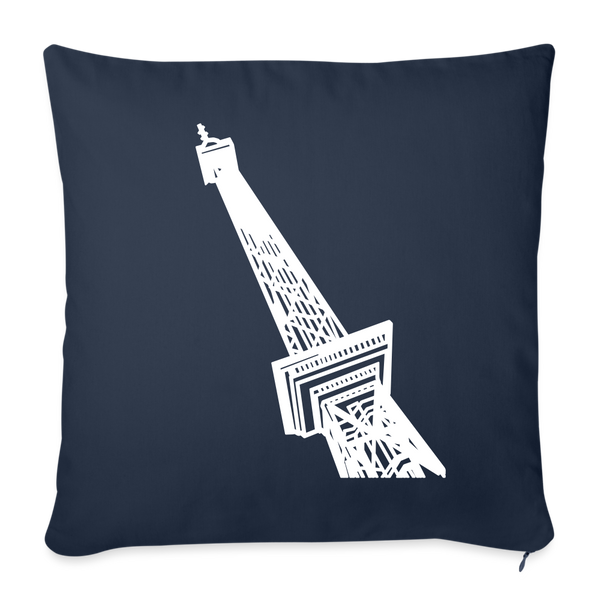 Der Funkturm - Sofakissen mit Füllung (45 x 45 cm) - Navy