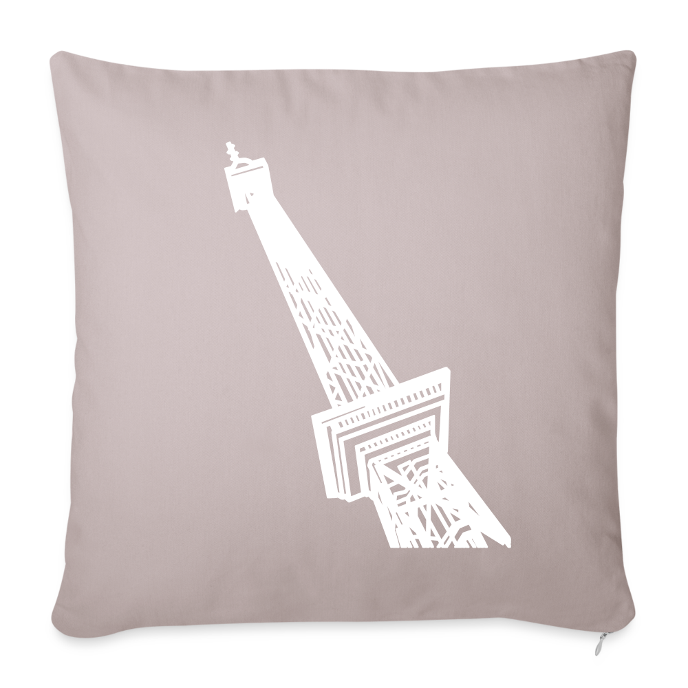 Der Funkturm - Sofakissen mit Füllung (45 x 45 cm) - helles Taupe