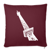 Der Funkturm - Sofakissen mit Füllung (45 x 45 cm) - Burgunderrot