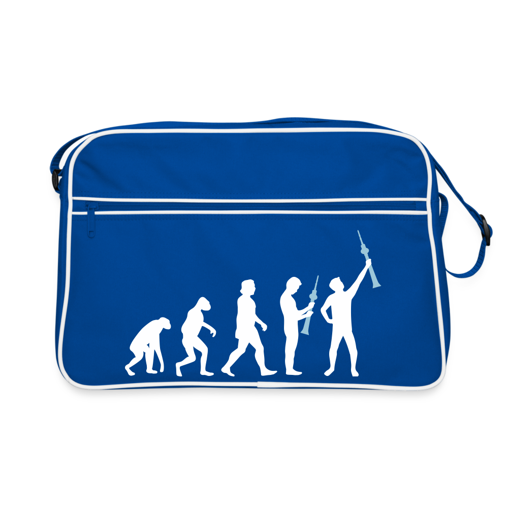 Evolution - Retro Tasche - Blau/Weiß