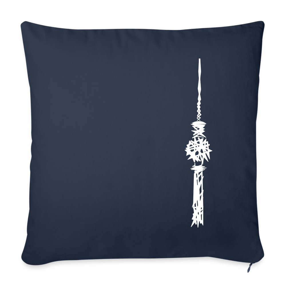 Fernsehturm Zick zack - Sofakissen mit Füllung (45 x 45 cm) - Navy