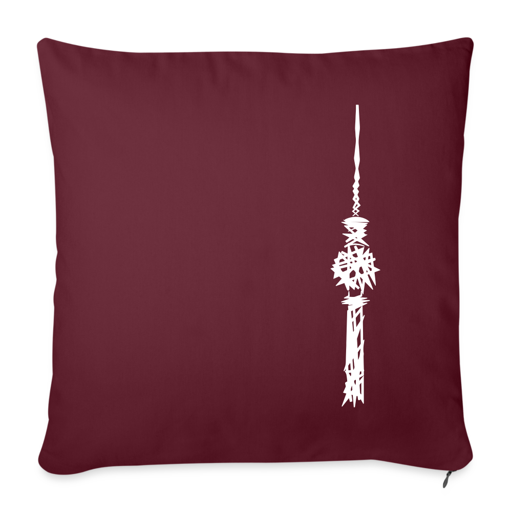 Fernsehturm Zick zack - Sofakissen mit Füllung (45 x 45 cm) - Burgunderrot